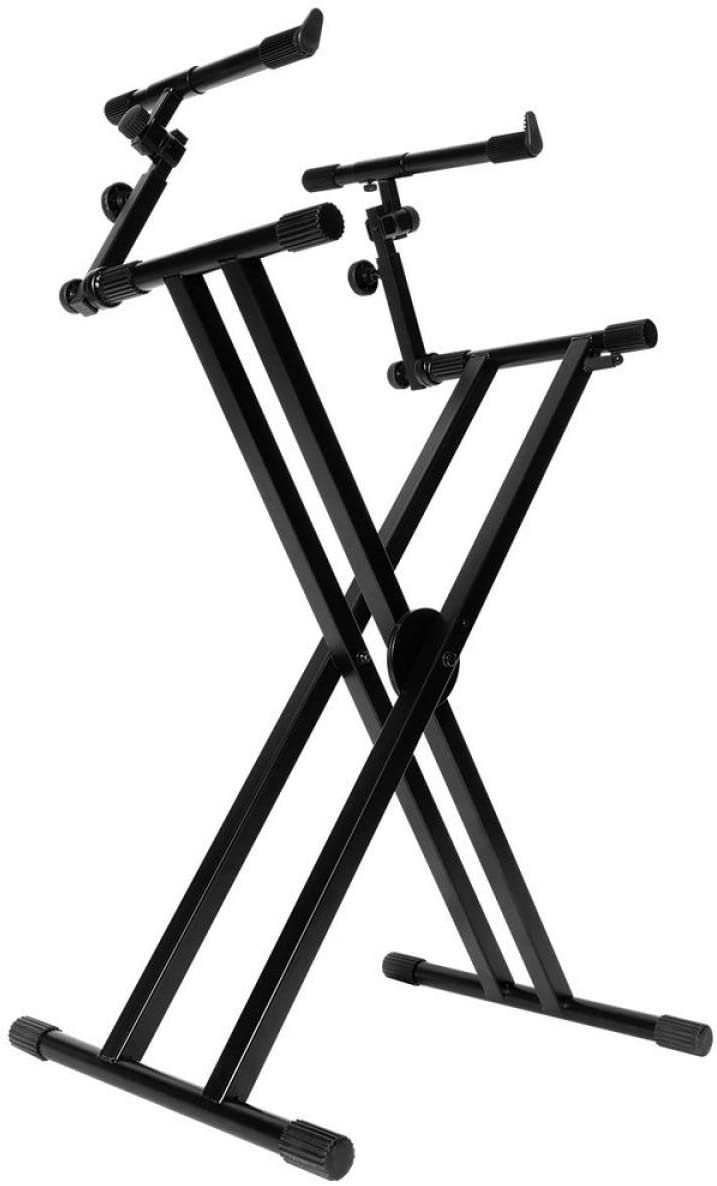 Double tier Double braced Keyboard Stand-image