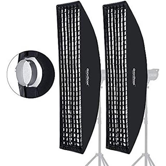 Godox Softbox 160x35cm with Bowens Speed Ring and Grid (Set of 2)-image